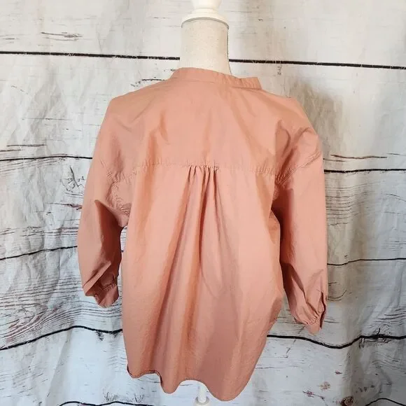 Boden Relaxed Poplin Top Size 12 - Picture 3 of 7